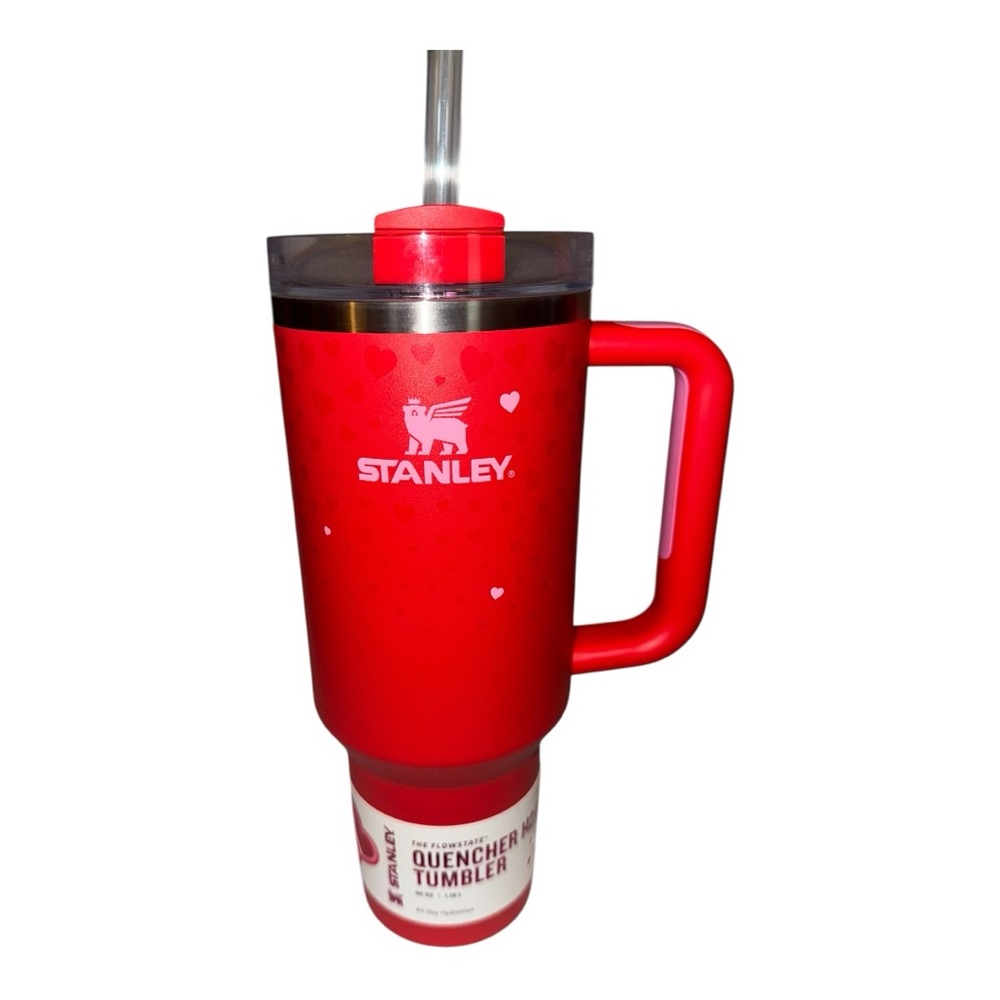 40oz Stanley Quencher Tumbler Ruby Hearts Valentine’s Day Limited Edition Red